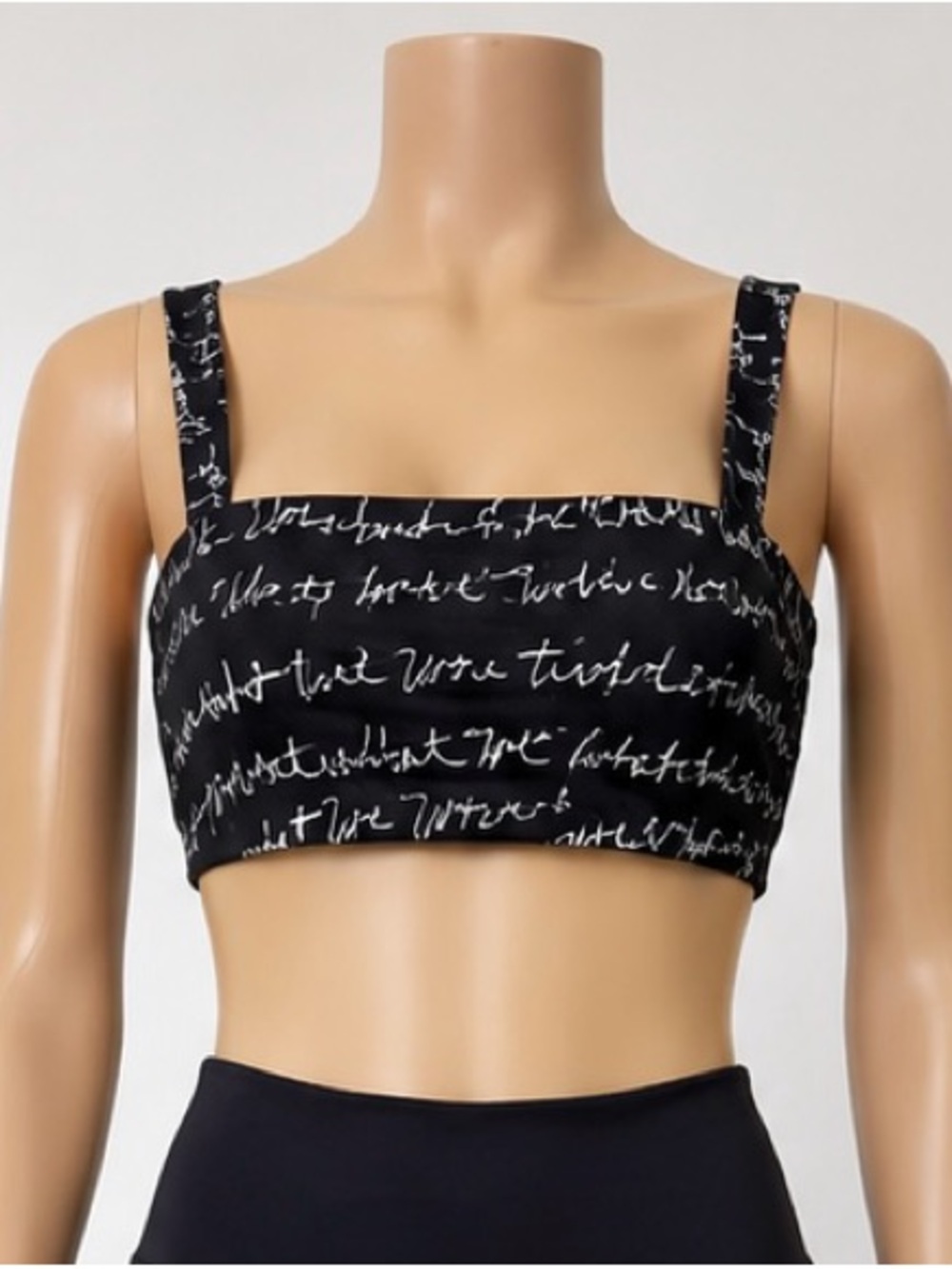 WeWoreWhat Black Script Crop Top